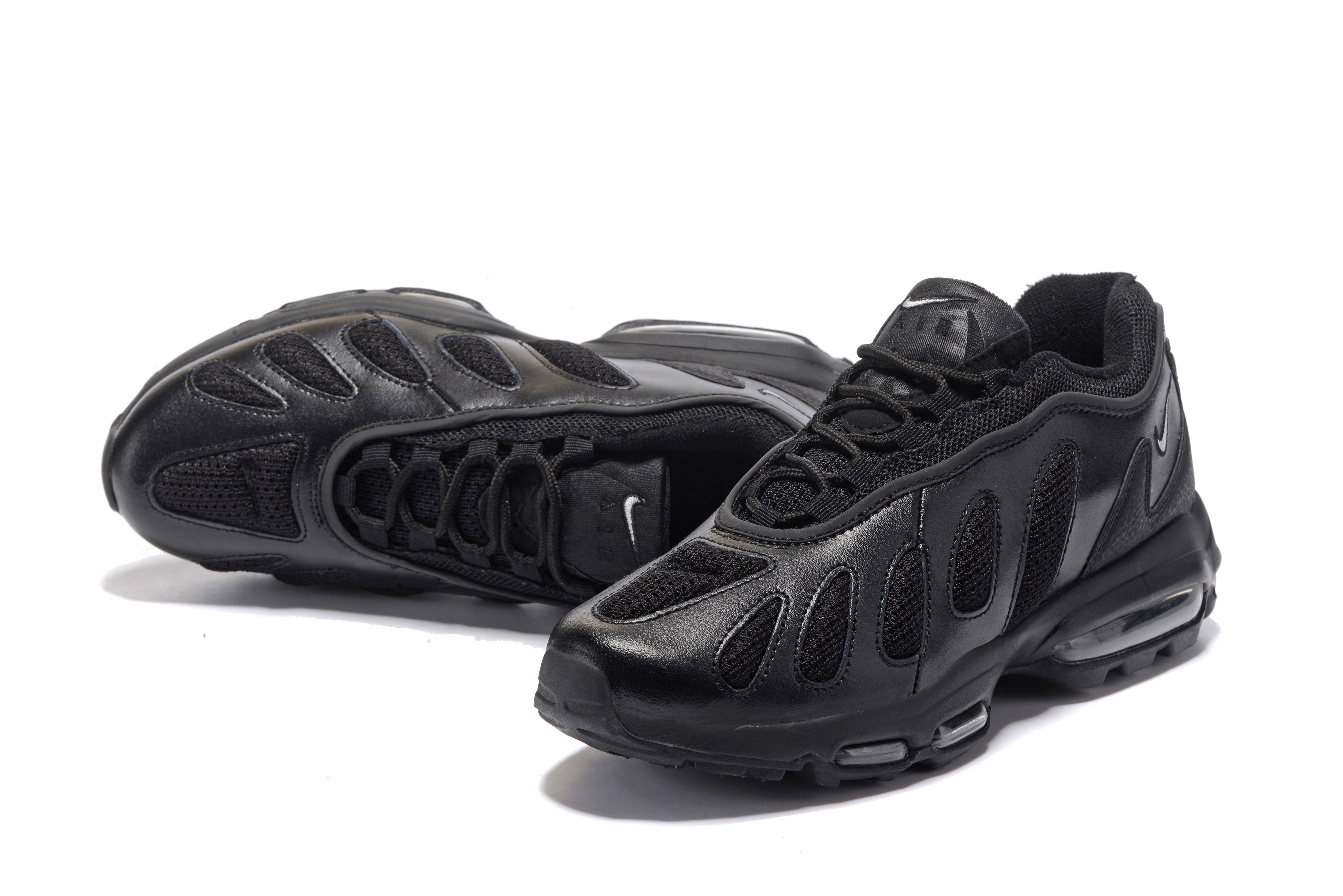 Men Nike Air Max 96 All Black - Click Image to Close